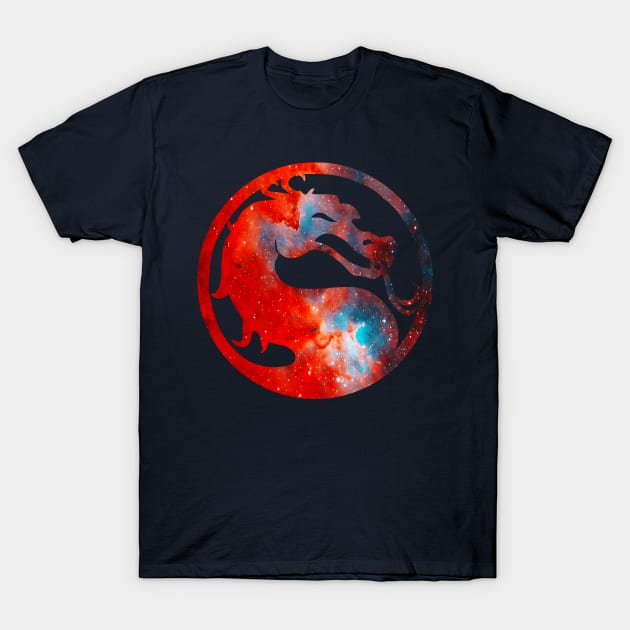 Mortal Kombat Galaxy Silhouette Logo T-Shirt by Nova5